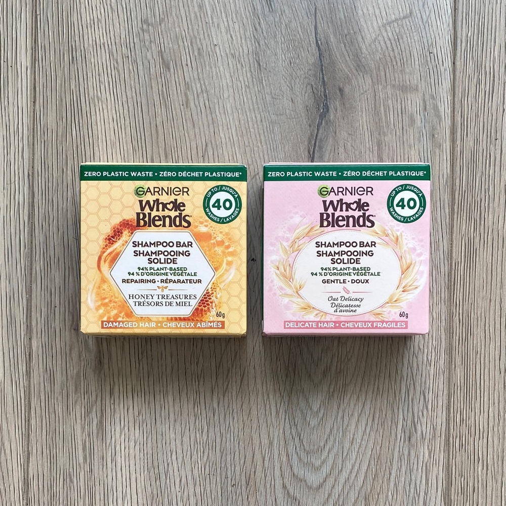 Garnier Whole Blends Honey and Oat Shampoo Bars Bundle NEW
